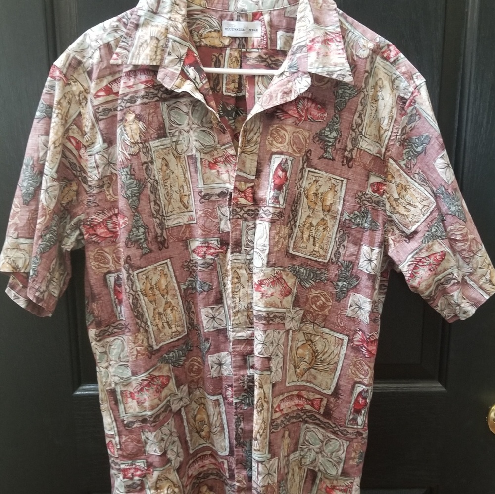 Hawaiian shirt with fish Size XL